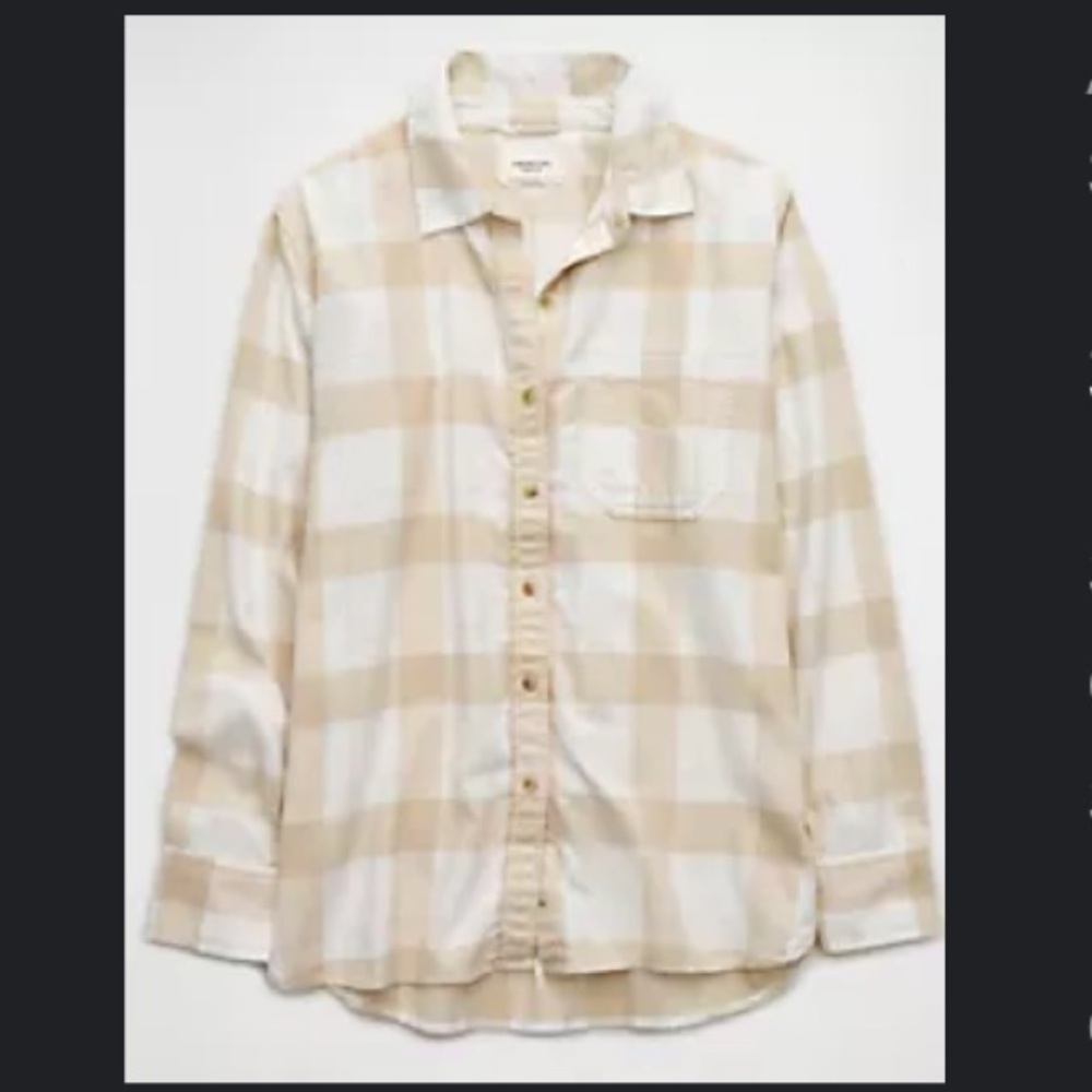 NEW! American Eagle Outfitters Women’s Oversized Plaid Button-up Shirt | Size S
